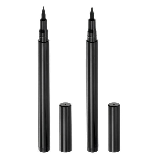 Unique Bargains 2pcs Fabric Markers Permanent Dye Paint Textile Marker Pens Fine Tip 2 Colors Black, Light Grey