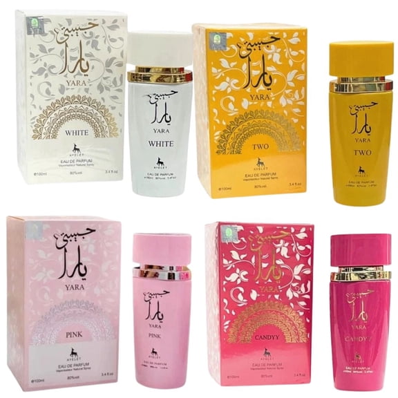 Yara Perfume Set 4pcs Pink White Candyy Two 3.4oz EDP Ayelet Women Gift