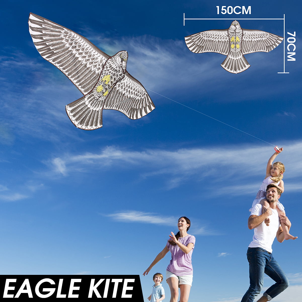 Eagle Kite Flying Bird Kite with 30m Flying Line Kids Holiday Outdoor Child Toys 