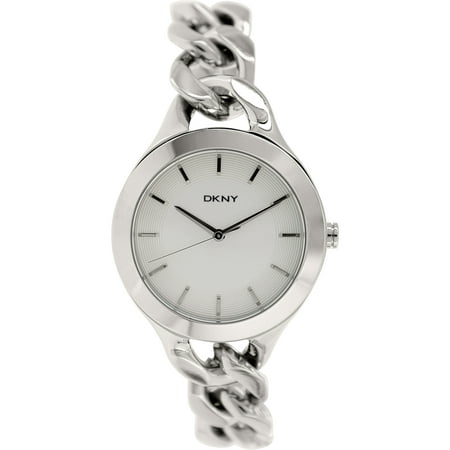 DKNY Chambers White Pearlized Dial Stainless Steel Ladies Watch NY2216