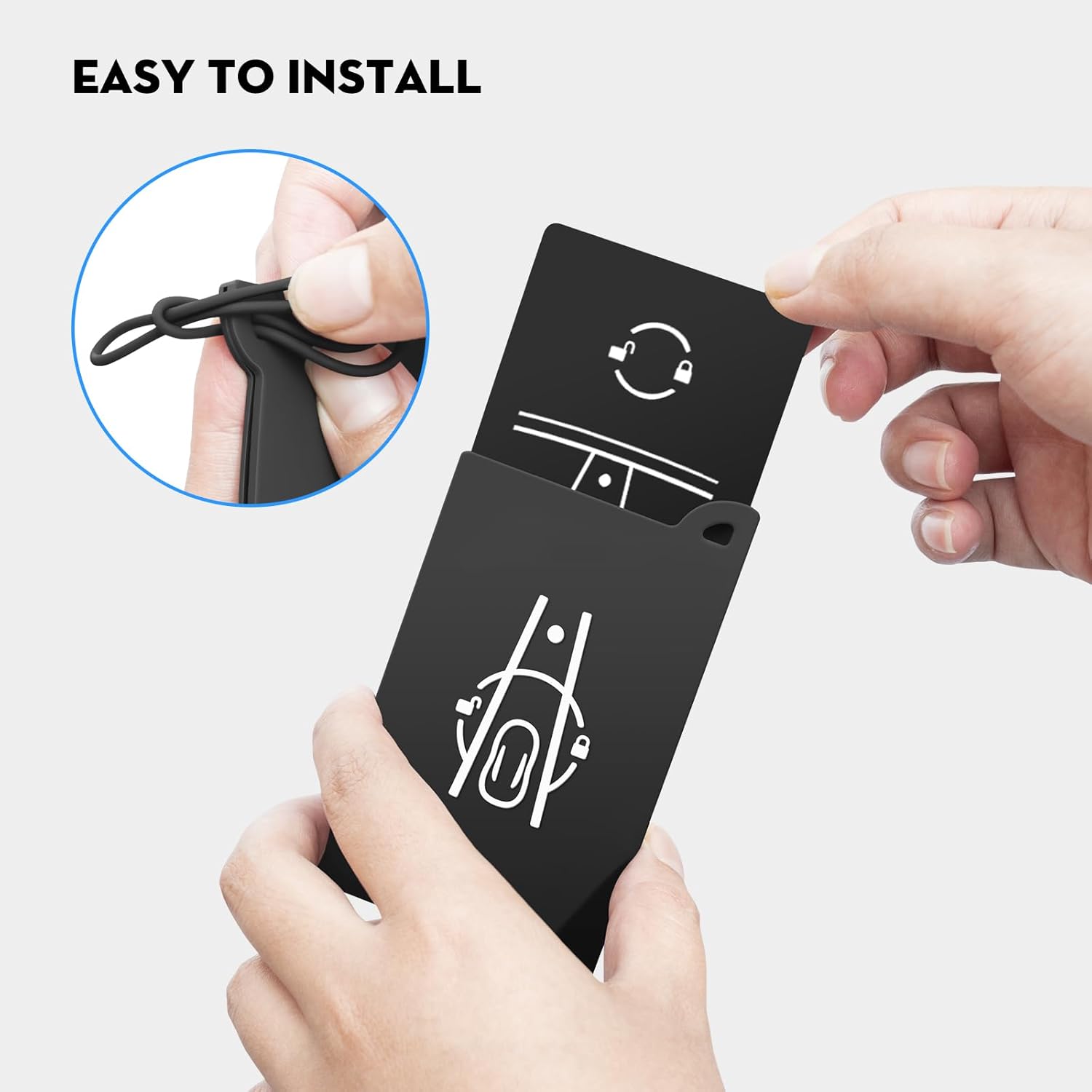 2PCS Keychain Card Holder for New Model Y Juniper 2026 Silicone Key Protector Case Cover