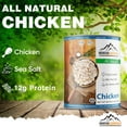 thumbnail image 6 of (Pack of 12) MOUNTAIN ESSENTIALS All Natural Fully Cooked Chicken 28 Oz Recipe Ready Canned Meat No Water Added | No Carbs | No Preservatives Daily Food Perfect for Camping Emergency Food, 6 of 7