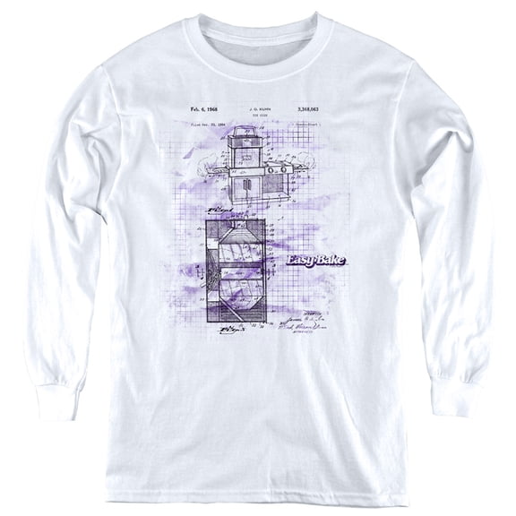 Easy Bake Oven Easy Bake Patent Youth Long Sleeve T-Shirt White