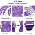 thumbnail image 4 of Cotton Kid's Windproof Waterproof Snow Ski Gloves, 4 of 6