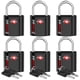 thumbnail image 1 of Candados de equipaje Forge Ultra Secure aprobados por la TSA, paquete de 6 unidades, negros, 1 of 7