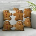 thumbnail image 3 of ARISTURING  Throw Pillow Covers Cute Christmas Gingerbread Man Christmas Decorative Pillow Covers  Set of  Pillow Case Cushion Cases for Christmas Party Home Bed Sofa Car, 3 of 5