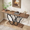 Tribesigns 55-Inch Rustic Console Table with Butterfly Metal Frame ...