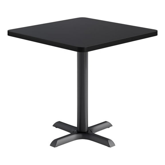 KFI Studios 30in Square Dining Table - 29in H - Black Top - Black Base