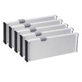 thumbnail image 1 of 5 Pack Drawer Dividers for Clothes, 11.02inch-17.52inch Adjustable Drawer Organizers 4.13inch High, 1 of 5