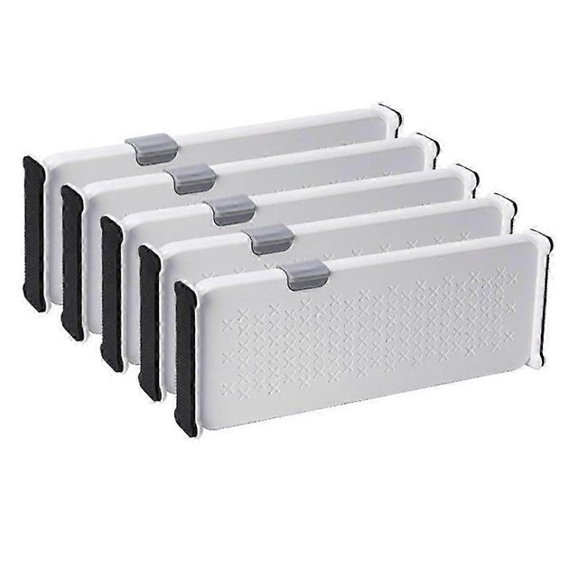 5 Pack Drawer Dividers for Clothes, 11.02inch-17.52inch Adjustable Drawer Organizers 4.13inch High