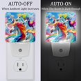 thumbnail image 2 of Rainbow Unicorns LED Square Night Lights - Stylish and Functional Nightlight for Better Sleep - Energy Saving Plug-in Wall Light with Auto Sensor, 2 of 6
