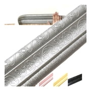 THDFTDT Peel and Stick 3D Foam Molding Trim, Flexible Self‑Adhesive Wall Sticker for Mirror Frame, TV Border & Home Decor, 90.5" x 3.1"
