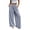 Blue, variant on Wide Leg Pants Woman Elastic High Waist Loose Casual Lightweight Striped Flowy Palazzo Pants with Pockets