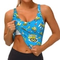 thumbnail image 4 of Lsque Cute Car Cartoon Printed Women'S Sports Bra, Compression, Moisture Wicking, High-Impact Sports Bra For Women,Supportive sports bra-XX-Large, 4 of 9