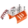 thumbnail image 1 of Akozon Twin Fans Motor Cooling Radiator, Aluminum And Plastic Twin Fans Motor Heat Sink For ARRMA For 1/8 X‑maxx For Summit E‑, 1 of 8