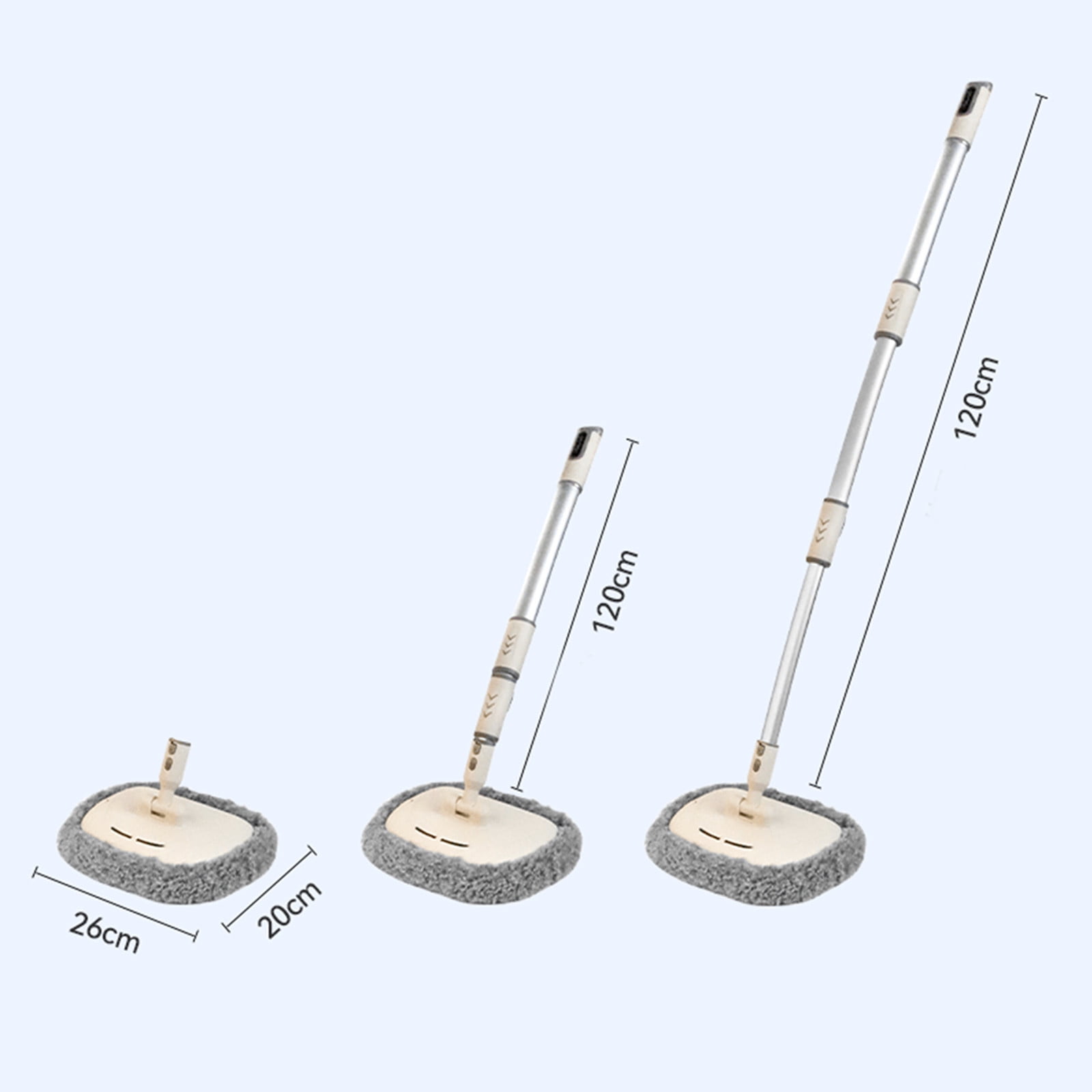 WLAGOOD Car Wash Mop Curved Pole Car Wash Does Not Damage Car Paint Soft Bristle Telescopic Car Brush Special