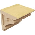 thumbnail image 5 of 9"W x 9"D x 9"H Wide Mayflower Rough Cedar Woodgrain TimberThane Corbel, Primed Tan, 5 of 6