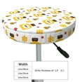 thumbnail image 4 of Haiem Bees and Flowers Cushion Round Bar Chair Seat Cover Bar Chair Cushion Covers Elastic Washable Bar Chair Cover,Protects from Scratches and Stains-14 inch, 4 of 7