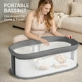 thumbnail image 4 of Babyomi Baby Bassinet, Bedside Infant Baby Bassinet with Electric Cradle and APPcontrol, Five Balances Wings Speed, Bedside Crib for Newborn, Grey, 4 of 8