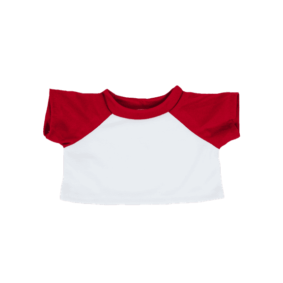White & Red T-Shirt Outfit Fits Most 14-18 Inch Teddy Bear Clothes, Valentine Gift for your Stuffed Animal