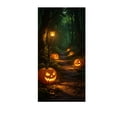 thumbnail image 2 of Halloween Door Cover Decorations,35X71" Spooky Pumpkins Door Curtain,Vintage Halloween Windows Wall Theme Party Decorations Photography Backdrop Props, 2 of 6