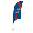 thumbnail image 1 of Showdown Displays 810028KAN-002 7.5 ft. Kansas Jayhawks Razor Feather NCAA Flag with Spike Base - No.002, 1 of 1