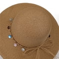 thumbnail image 6 of Straw Bucket Hats for Women Summer Wide Brim Beach Sun Hat Fisherman Hat with Bow Tie, 6 of 8
