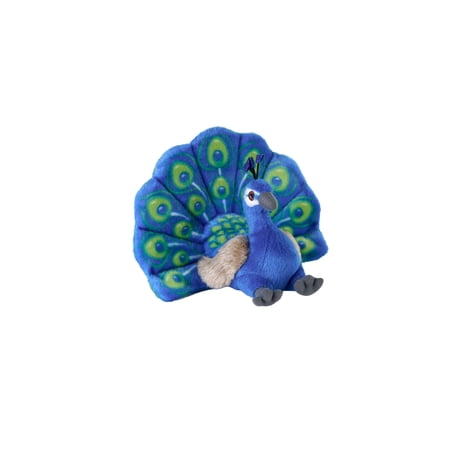 Wild Republic Cuddlekins Eco Mini Peacock Stuffed Animal 8 Inches Plush Toy Fill is Spun Recycled Water Bottles Eco Friendly