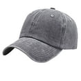 thumbnail image 1 of Women's Casual Water Washed Pure Cotton Solid Color Light Board Baseball Cap, 1 of 3