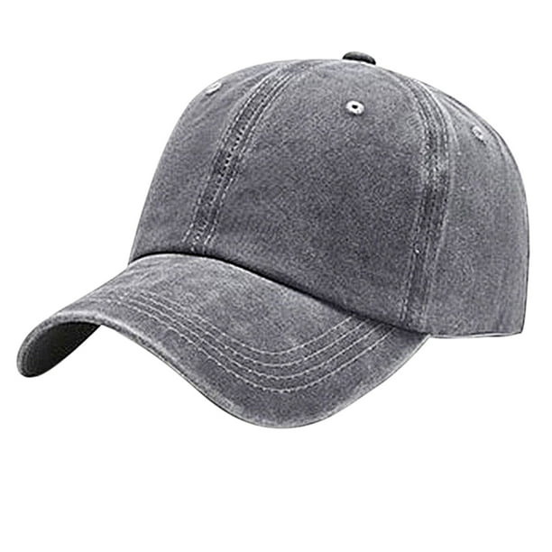 Gorra de béisbol informal de algodón lavado al agua para mujer: transpirable, correa ajustable, protección solar, para actividades al aire libre en la playa, el parque o de acampada.