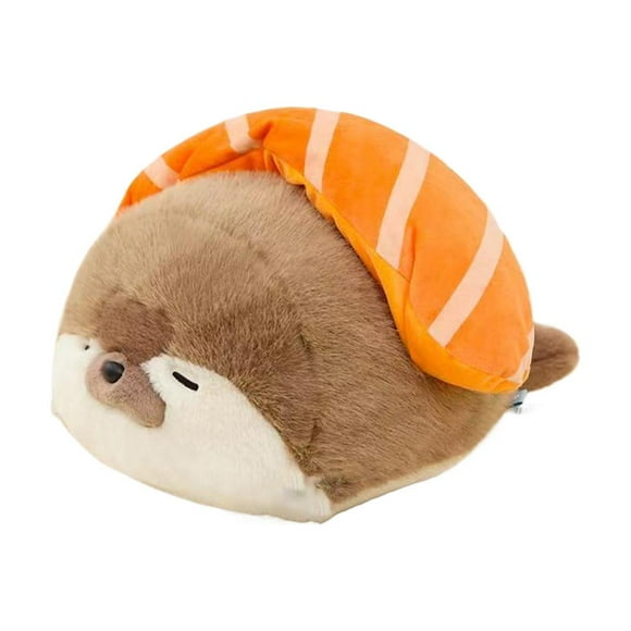 ZOUBAOQ Mainan Mewah Mohor Sushi, Reka Bentuk Comel, Seperti Hidup, Otter Laut Marin Sumbat, Gaya Udang Goreng Jepun, Lembut, Dropship,