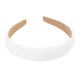 thumbnail image 1 of EeaseMX Diademas de ala ancha de color liso, de piel sintética antideslizante, para mujer (blanco), 1 of 7