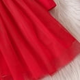 thumbnail image 5 of Zwiiyzr Baby Girls Long Sleeve Tulle Dress Toddler Princess Birthday Xmas Dresses Fall Winter Outfits 2-10Y Red, 5 of 7