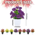 thumbnail image 4 of Artificial Flower Plant,Fake Flowers,Artificial Small Potted Plants & Violet Plastic Potted Flowers for Home Living Room Table Decoration,White, 4 of 8