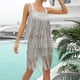thumbnail image 5 of Vestidos Para Mujer Vestidos de Fiesta de Bienvenida Vestido de Fiesta de Noche Casual Erógeno Flecos Sin Mangas Falda Corta de Cintura Alta Vestido Tipo Cabestrillo Odeerbi ODB168214, 5 of 9