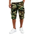 thumbnail image 5 of BRANROY Men's Camo Cargo Shorts Drawstring - Elastic Waist Multi‑Pocket Casual Shorts, Also Used as Hiking Shorts, Beach Shorts, and Running Shorts for Outdoor Sports,Army Green,3XL, 5 of 7