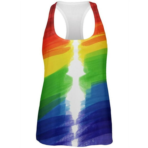 Color Me Gay Lesbian Pride All Over Womens Work Out Tank Top Multi MD