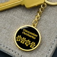 thumbnail image 6 of Caucasian Ovcharka Mama Circle Keychain Stainless Steel or 18k Gold Dog Mom Pendant, 6 of 12