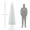 thumbnail image 3 of HOMCOM Arbre de Noël Artificiel de 7 Pieds, Arbre Mince de Noël, Décor des Fêtes, Blanc, 3 of 10