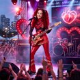 thumbnail image 6 of Red Princess Rise Red Cosplay Ensemble for Women Set of 3, Chic Top, Pants and Gloves Collection, Halloween Costume for Anime Masquerade Birthday Party, 6 of 8