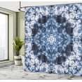 thumbnail image 5 of Ambesonne Indigo Paisley Shower Curtain, Tie Dye Art Hippie, 69"Wx84"L, Royal Blue and White, 5 of 5