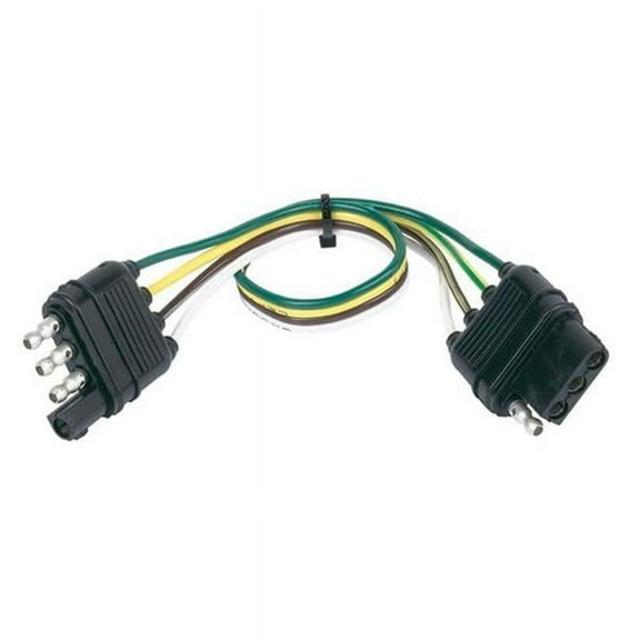 48145 Trailer Wiring Connector Extension With 4 Wire Flat - 12 In.