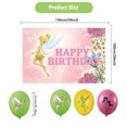 thumbnail image 3 of 32 Pcs For Tinkerbell Cartoon-Themed Birthday Decorations and Party Favors Set – Includes Backdrop, Cake Topper, 12 Cupcake Toppers, and 18 Balloons for Celebration Events, 3 of 5