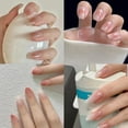 thumbnail image 3 of Fantasy Fairy Fake Nails Set with Glue French False Nails Color Nail A, 3 of 8