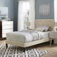 thumbnail image 4 of Modway Tarah King Vinyl Platform Bed with Squared Tapered Legs, 4 of 11