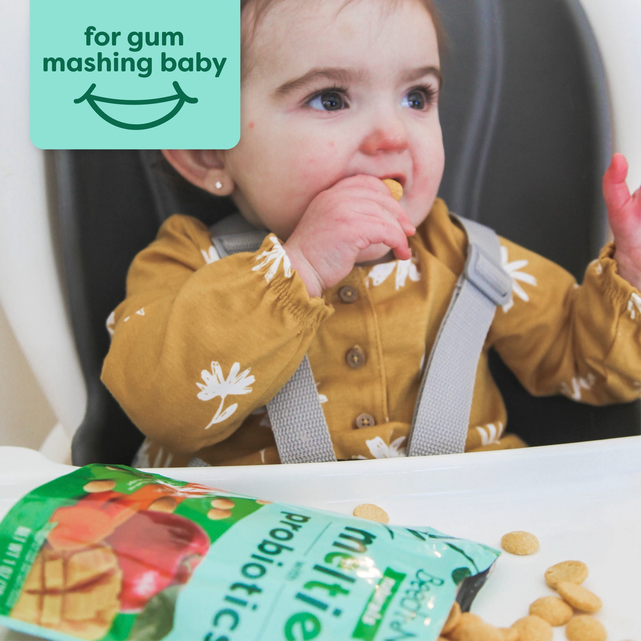 (6 pack) Beech-Nut Probiotic Melties Pear Mango Spinach Yogurt Melts Baby & Toddler Snack, 1 oz Bag