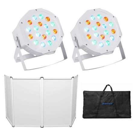Rockville RFAAW DJ Event Facade Metal Booth Travel Bag Scrim (2) RGB Par Lights