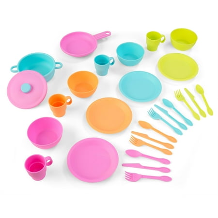 UPC: 0706943633199 | KidKraft 27-Piece Bright Cookware Set  Plastic Dishes and Utensils for Play Kitchens