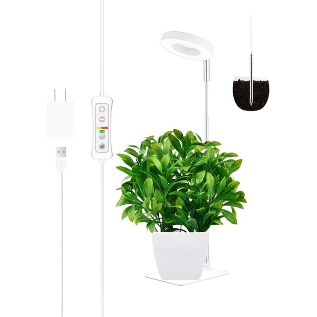 Plant Grow Light LED Growing Light Full Spectrum for Indoor Plants Height Adjustable Automatic Timer V Low Voltage Idea for Large Plant Light