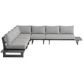 thumbnail image 5 of Meridian Furniture Maldives Grey Water Resisting Outdoor Modular Sectional, 5 of 36
